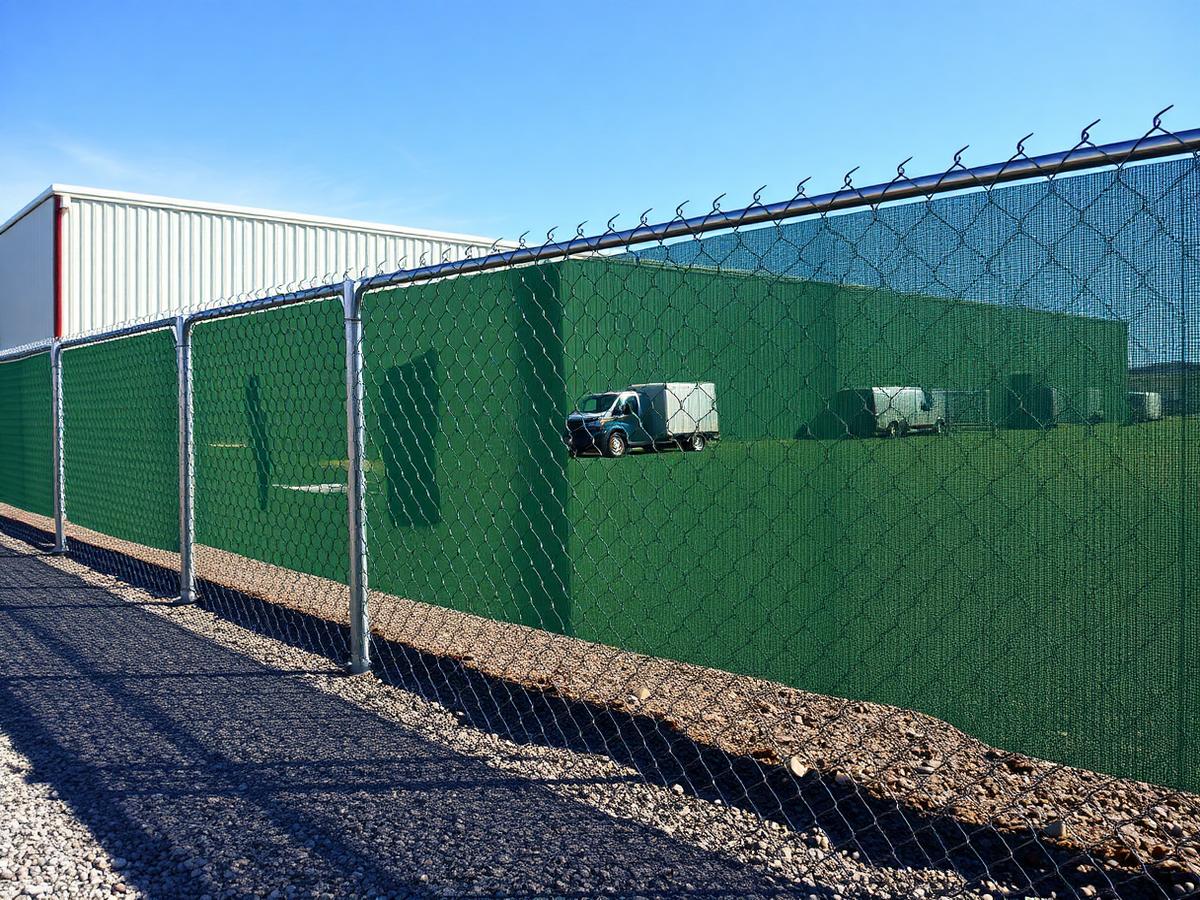 Chain link commercial fence